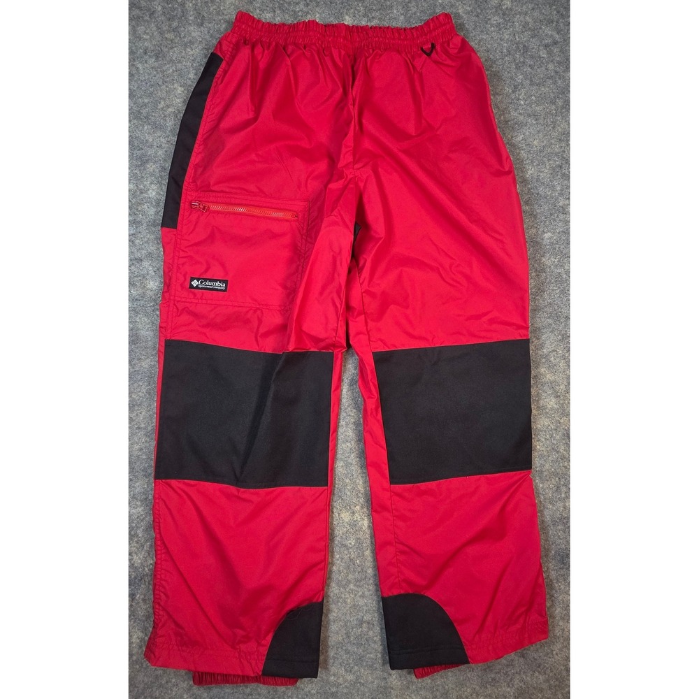 Columbia Sportswear Mens XL Red Black Snow‎ Pants Vintage Insulated Ski Outdoors